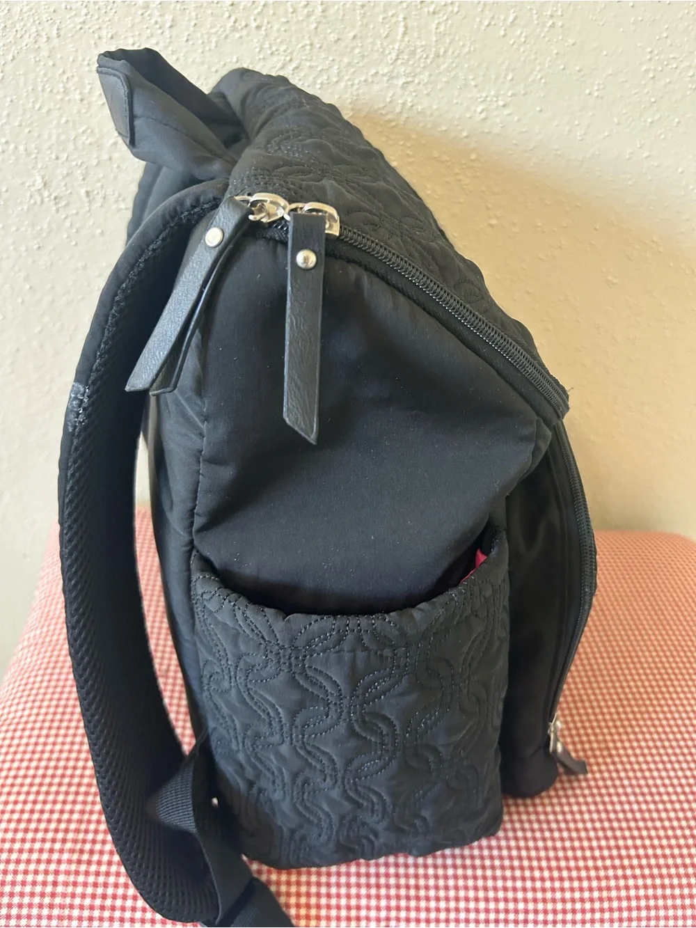 Carter's Black Quilted Backpack with Front Zip Pocket Child Of Mine